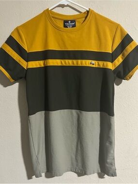 4-Four Square Men’s Mustard, Olive & Light Gray Colorblock Short Sleeve Tee